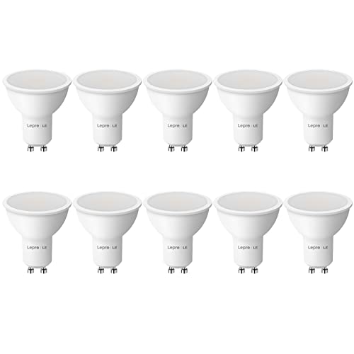 Lepro GU10 LED Warmweiss 4W Lampe, 345 Lumen, 2700K Warmweiß Leuchtmittel, Flimmerfrei LED Reflektor, 100° Abstrahlwinkel, Deckenleuchte, Wohnzimmer, Küche, Büro, Schlafzimmer, 5er-Pack Warm