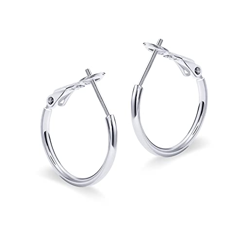 Image of PAVOI Gold Hoop Earrings for Women, 14K Gold Plated Paddle-Back Hoops