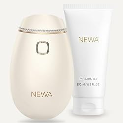 NEWA RF Wrinkle Reduction Device (Plug in) - FDA Cleared Skincare Tool for Facial Tightening. Boosts Collagen, Reduces Wrinkles. with 1 Month Gel Supply.