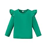 LYSMuch Camiseta de manga larga con volantes para niñas pequeñas, 2-3 años