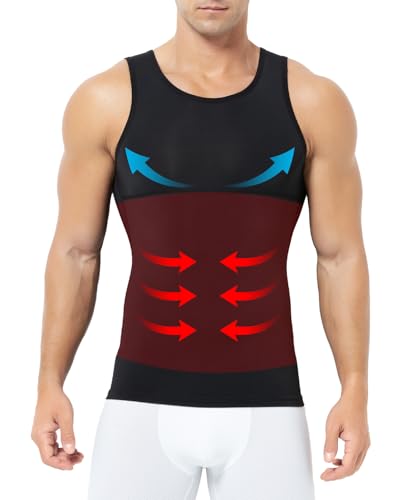 Mauro Kane Débardeur de Compression Homme Maillot de Corps Gaine Ventre Plat Homme Gainant Minceur sous-vêtements