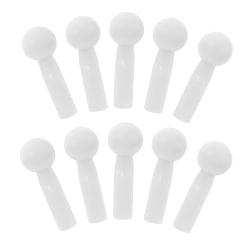 Healvian 10 Stück Regenschirm Schwanzperlen Ersatzteile Für Kinder Sonnenschirm Reparatur Zubehör Schirmgriff Perlen Weiß Kunststoff
