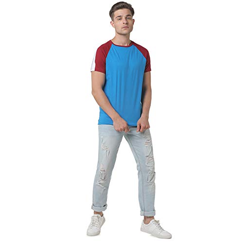 Image of CAHOOT Men Red Striped Casual T-Shirt