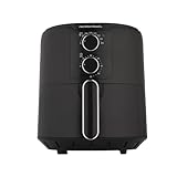 Hamilton Beach Air Fryer, SimpliFry, 4.2L, Manual Controls, 1300W, Adjustable Temperature, Adjustable Timer, 60 Min Timer, Energy Saving, Air Fry, Roast, Bake, Reheat, Black - HB4001