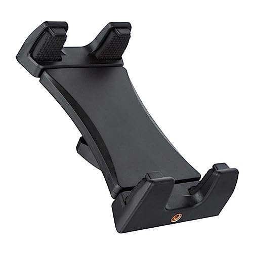 KALLORY Rotating Tablet Tripod Mount Adapter Holder Clip Non Slip Photography Clip for Phones and Tablets for Self Recording Compatible with Monopods and Tripods