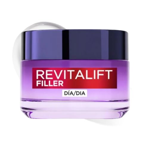 L'Oréal Paris Revitalift Filler Crema Hidratante con Ácido Hialurónico 50ml | Ácido Hialurónico, Crema Hidratante Facial Antiedad, Rellena y Reduce Arrugas, Textura Ligera No Grasa, Revitalift Filler