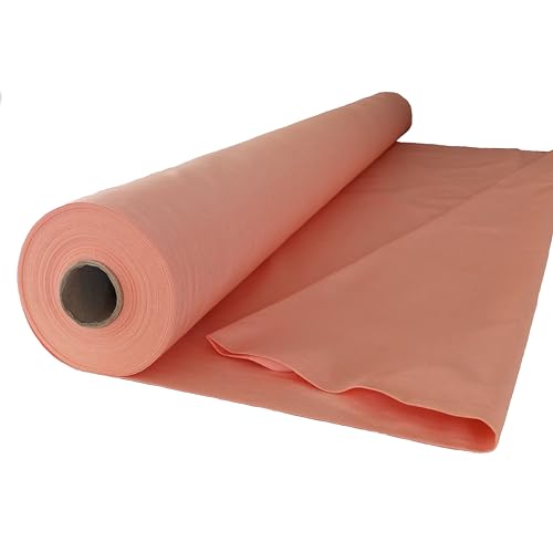 Tela loneta lisa de colores, envio por metros 280 cm de ancho, 70% algodón 30% poliéster, tejidos para carpas, cortinas, cojines, falsos techos, paredes (Salmon, 3 metros)