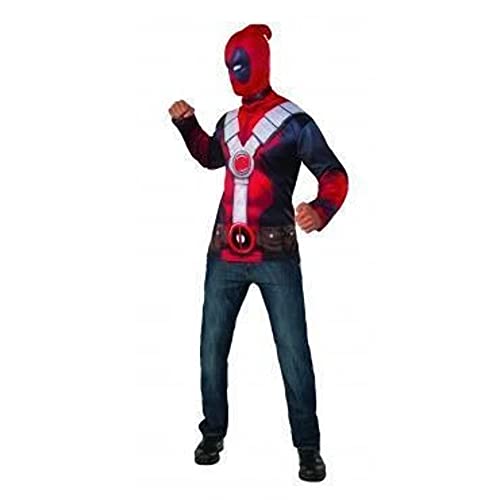 T-Shirt avec Cagoule Deadpool XL Vêtement Cosplay Homme Noir