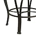 Hillsdale Montello Backless Swivel Counter Stool, Old Steel Finish with Brown Faux-Leather