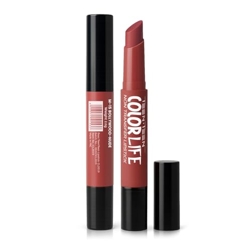 Image of TEEN TEEN Color Life Nontransfer Crayon Lipstick | Matte Finish with Built-in Primer | Waterproof & Long Lasting Lip Color | Smudge-Proof, Fade-Resistant Formula | Bollywood-Nude, 2gm