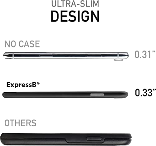 Image of ExpressB Compatible iPhone XR Case 6.1 Inch (2018) Ultra-Thin Hard Cover Slim Fit [0.35mm] Thinnest Protect Bumper for iPhone XR [ Semi-Transparent ] Lightweight - Semi-Transparent Black