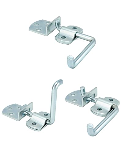 Qwork Straight Side Latch Stake Bed Latches Bracket, 4 Pack Corner Gate Latch Bracket Set, Security Rack Stake Body Corner Brackets Gate For Utility Trailer, Stake Body Gates, Sheds, Trucks #TOP3