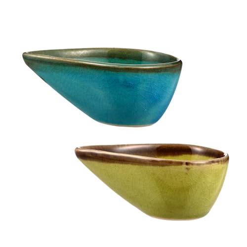 Cuencos de cerámica para aceites esenciales en bandeja decorativa para hogar y spa de relax 2