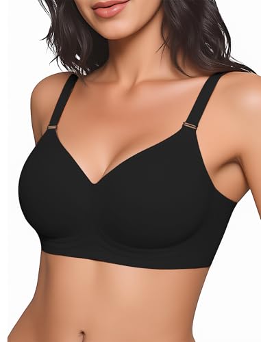 Wireless Bras for Women No Underwire Jelly Supportive Buttery Soft Back Smoothing Everyday Seamless Bra
