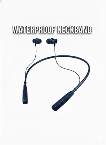 Image of Wireless Neckband Bluetooth Earphones 40 Hrs Playtime with Mic | Type-C Fast Charging, Deep Bass, Magnetic Earbuds, in-Ear Headphones for All