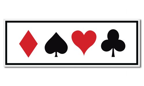 Card Suits Heart Spade Diamond Club Vinyl Sticker - Select Size Card Suits Heart Spade Diamond Club Vinyl Sticker - Select Size