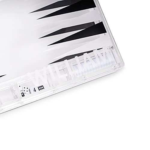 Backgammon moderno con estuche acrílico y grabado personalizado miniatura 2
