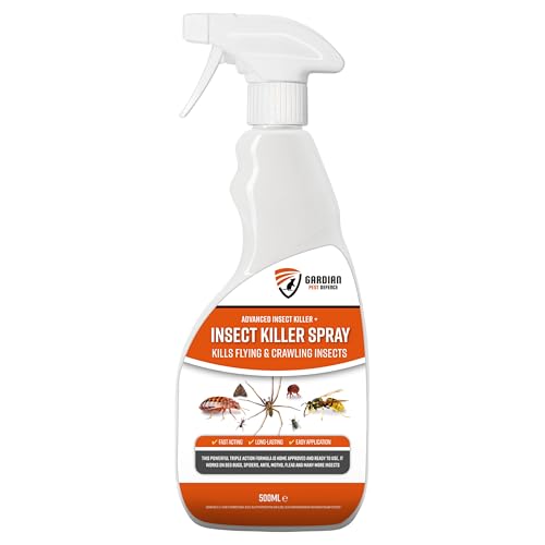 Gardian Defence Advanced Insect Killer Spray 500ml - Powerful Insect Spray for Home - Fast-Acting Multi-Purpose Insect Killer Sprays Indoor Use for Flies Cockroaches Spiders Fruit Flies and More