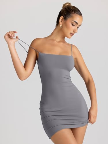 Image of LILLUSORY Women's Mini Sexy Bodycon Dress 2026 Spring Summer Going Out Short Backless Party Club Dresses Y2k Clothes