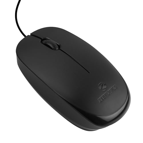 Zebronics Zeb-Power Wired USB Mouse, 3-Button, 1200 DPI Optical Sensor, Plug & Play, for Windows/Mac view 2