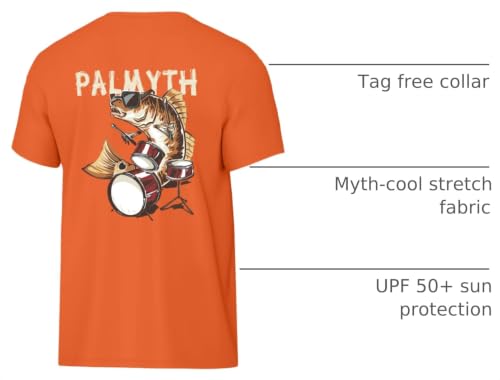 Image of Palmyth Boys Fishing Shirt Short Sleeve UPF 50+ Youth Performance T-Shirt