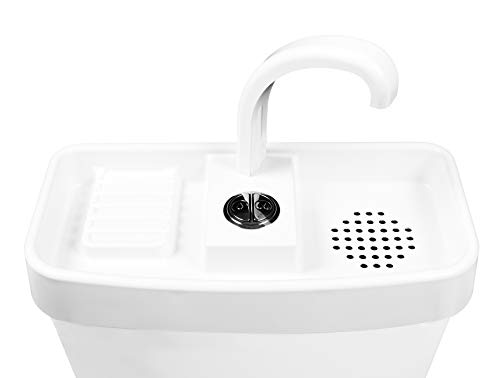 Review de Inodoro con lavabo al mejor precio. 37 Fregadero dos veces para Glacier Bay, tanque de inodoro de dos piezas con doble botón de descarga