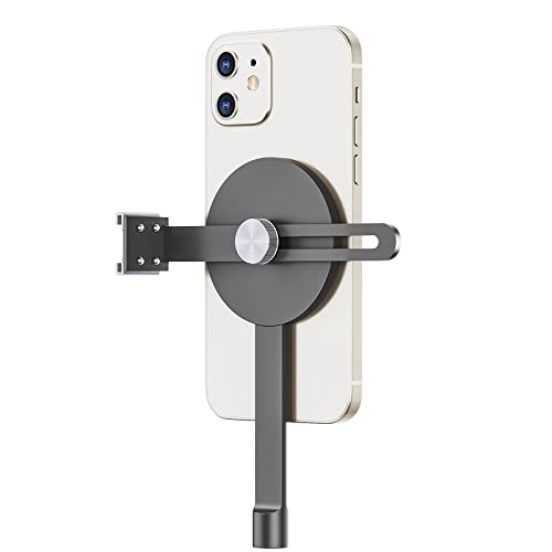 TechMatte Tripod Mount for MagSafe Compatible with iPhone 16 15 14 13 12 Series- Lightweight and Compact - Cold Shoe Mount Included