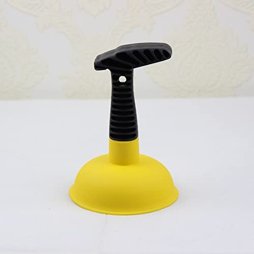 Lonimia Sink Plunger Easy to use Mini Plunger with Short Handle Small Unclogging Tool for Kitchen Sink Shower Bathroom Drains Bath Yellow