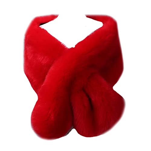 Chal rojo de piel sintética para mujer, capa de estola para fiesta de noche, novia, boda