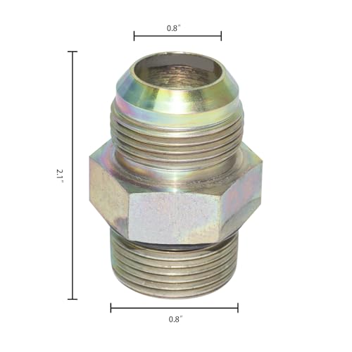 Image of 15KB1616 Hydraulic Connector Fitting Compatible with Bobcat Snowblower Trencher Forestry Cutter Excavators 337 341 435 Loaders S740 S750 S770 S850 T740 T770 T870 A770 T750