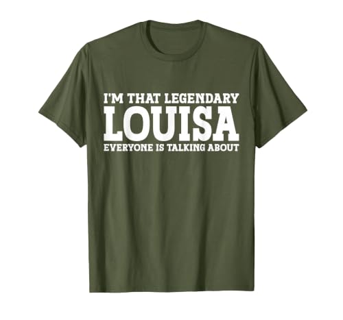 Louisa Personal Name Women T-Shirt, Men, Olive Green, Small