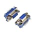 Blue | 5pcs | 2pcs Db15 Dr15 Female PCB Mount Connector Right Angle D-Sub 3Rows Blue Parallel Port Connector 15Pin Pin Vga15 Socket Adaptier New 2026 High for Electronic Component