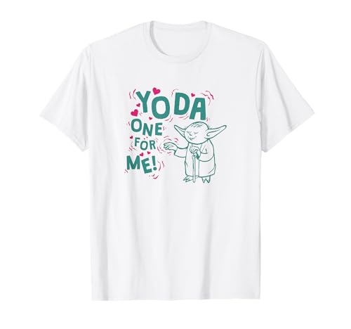 T-shirt Yoda One For Me Star Wars de Saint-Valentin pour fan geek