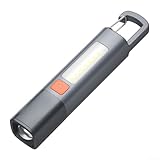 USB wiederaufladbare tragbare Camping-Taschenlampe, 1200 mAh Akku, wasserdichte zoombare LED-Beleuchtung mit mehreren Modi, geeignet für den Außenbereich und den Einsatz (2 Stück)