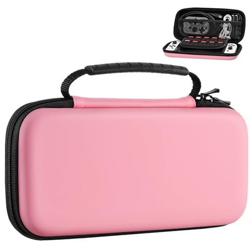 MoKo Funda para Nintendo Switch y Switch OLED con 10 Ranuras para Tarjetas de Juego, Estuche de EVA Portátil, Funda de Viaje...