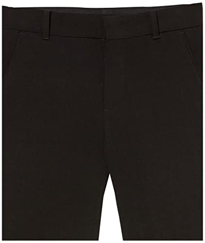 Van Heusen Boys' Adaptive Flex Stretch Flat Front Dress Pants, Velcro Closure At Waist & Leg Opening, Black, 16 #TOP4