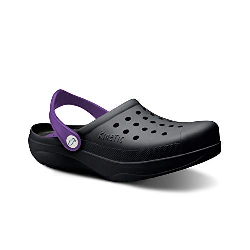 FELIZ CAMINAR - Zueco Sanitario Kinetic Negro/Lavanda, 41