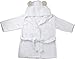 Channing & Yates Premium Boutique Toddler Robe - Organic Hooded Bathrobe Towel - Soft Towel Robe - Toddler Bath Essentials (White)