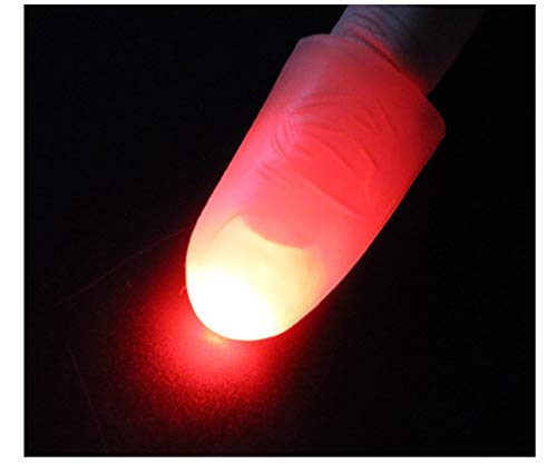 Vantiyaus 4 X Finger Thumbs Magic Prop Party Bar Show Perform Lamp Red #TOP1