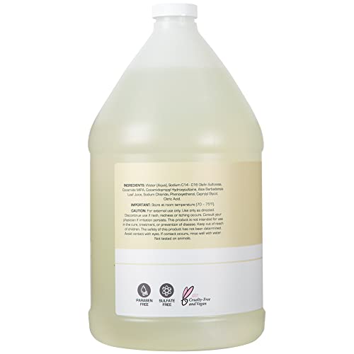 Ginger Lily Farms Club & Fitness Moisturizing Shampoo For All Hair Types, 100% Vegan & Cruelty-Free, Fragrance Free, 1 Gallon (128 Fl Oz) Refill #TOP2