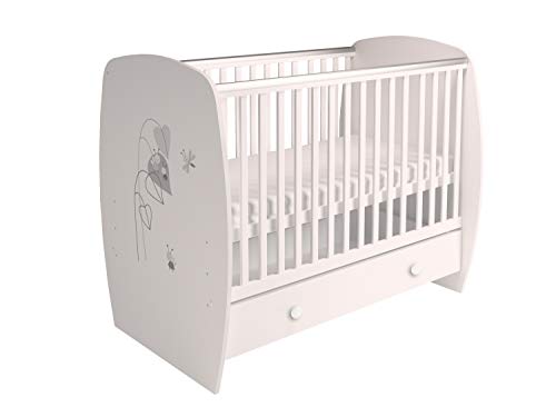 Polini Kids Babybett Kinderbett French Amis weiß 120x60 cm Cover