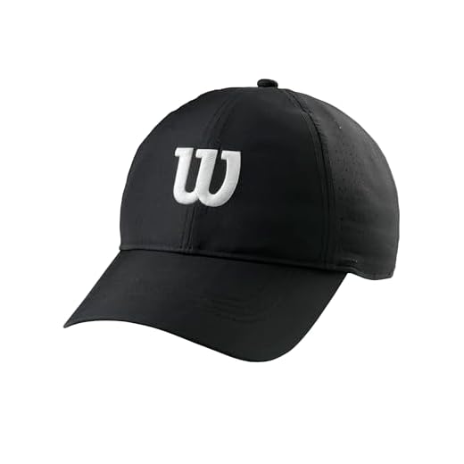 Wilson Ultralight Tennis Cap, Gorra Hombre, Negro, Talla Única