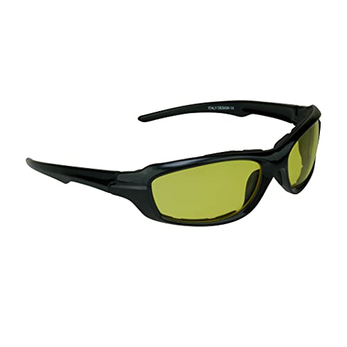 Bikershades Motorcycle Night Riding Safety Yellow Lens Sunglass Foam Cushioned Men Block 100% Uva And Uvb #TOP11