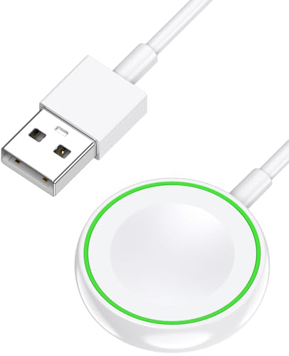 Magnetische Ladestation für Apple Watch, Kabelloses Ladepad kompatibel mit Apple Watch Series 11/10/9/8/7/6/5/4/3/SE/Ultra -weiß