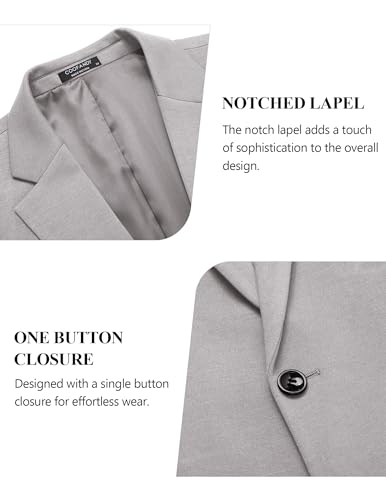 COOFANDY Men's Casual Blazer Sport Coats Lightweight One Button Suit Jackets4