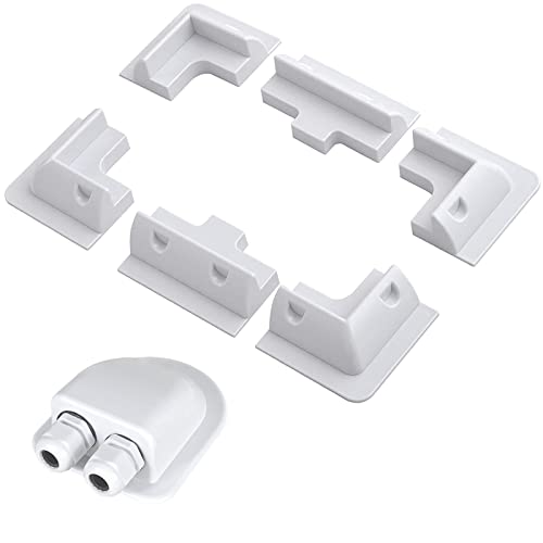 7 Pieces ABS Solar Panel Mounting Brackets,Solar Drill Free Corner Bracket for RV, Boats...