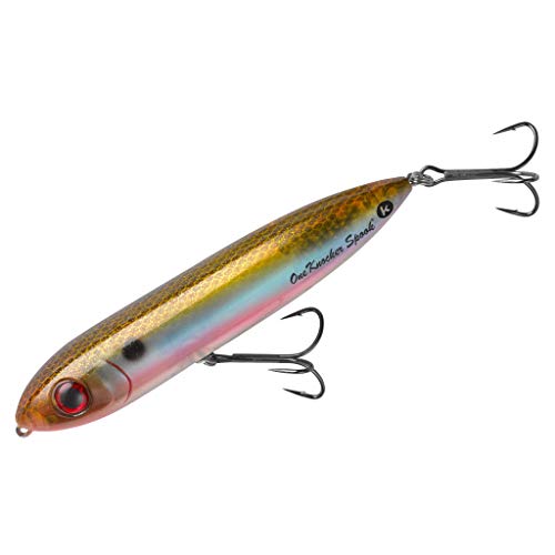 Heddon One Knocker Spook Topwater Fishing Lure for Saltwater and Freshwater, 4 1/2 Inch, 3/4 Ounce, Pearl Melon