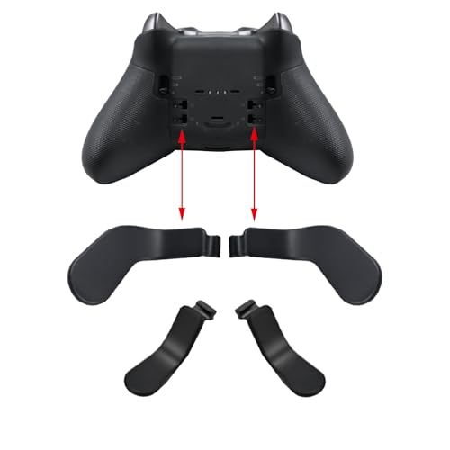 Image of 6 PCS Metal Paddles for Xbox Elite Series 2,Elite 2 Core Controller D Pads for Xbox Elite Series 2,Replacement Accessory Kits for Xbox One Elite 2 Core Controller (Black) [video game]