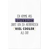 JUNIWORDS Poster, Ich komme aus Gütersloh, somit Bin ich 