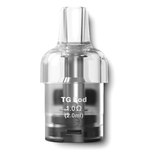 Aspire TG Pod 0.8Ohm / 1.0Ohm Built-in Coils Leak-Proof 2ml 2 Pack for Aspire Cyber G Kit Vape Starter Pod Kit MTL Vaping Ecig Ecigarette No Nicotine (0.8Ohm)